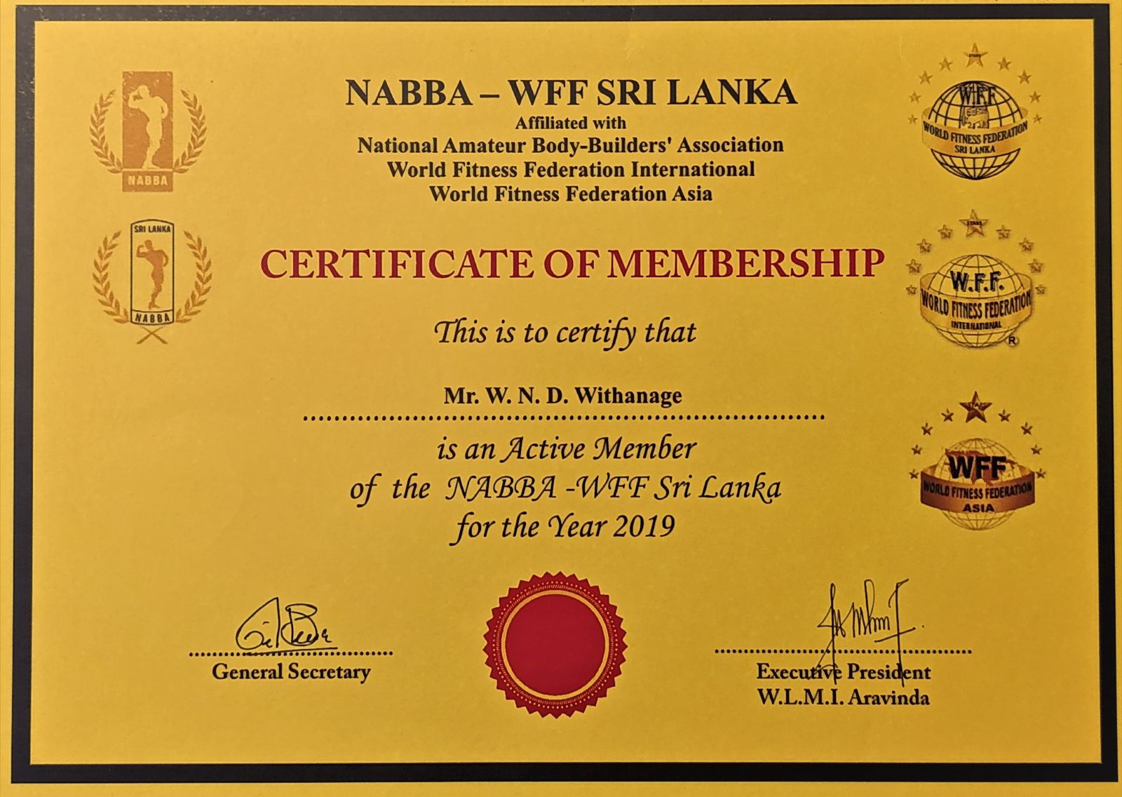 Fitness Lovers LK Certificate 12