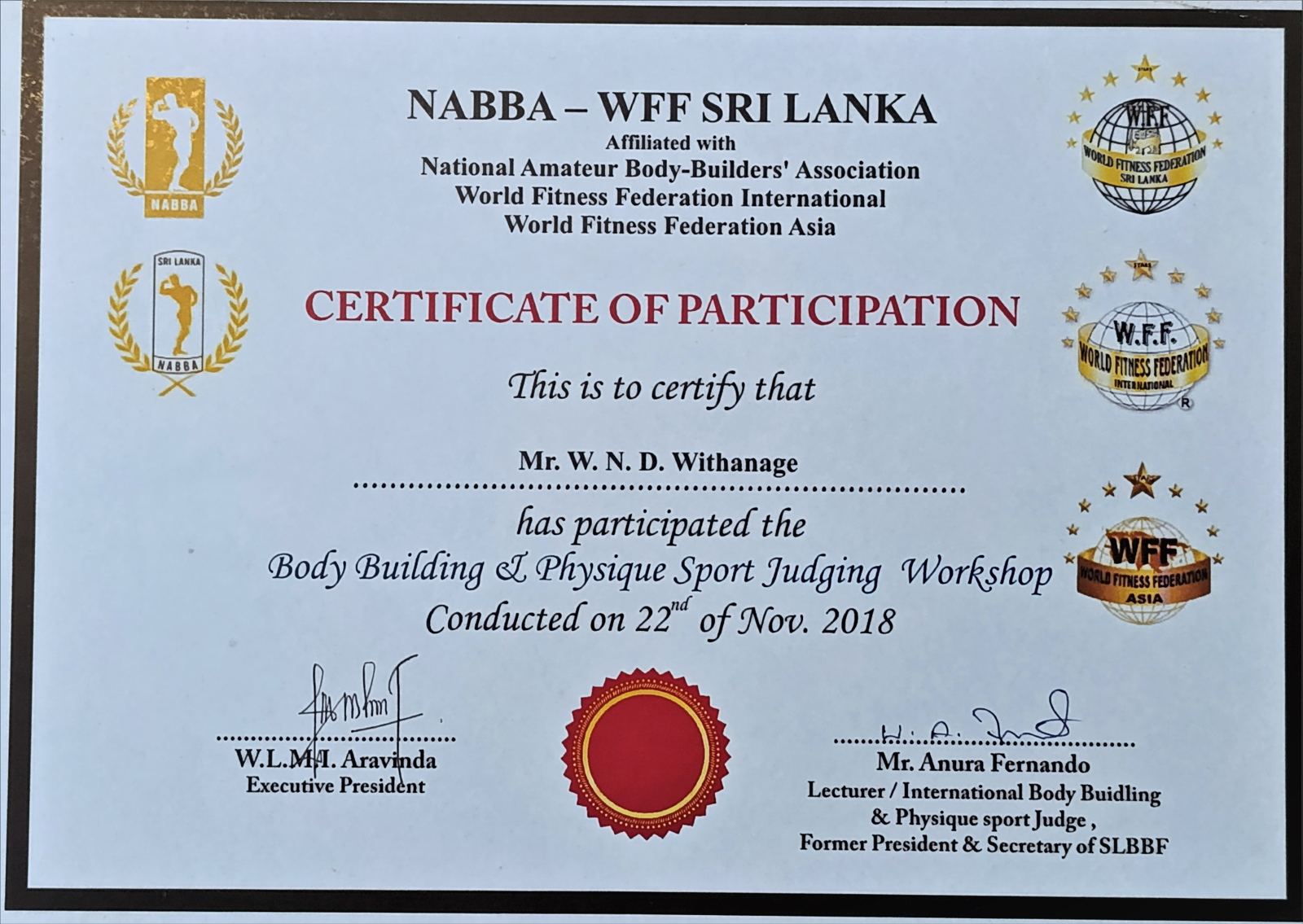 Fitness Lovers LK Certificate 4